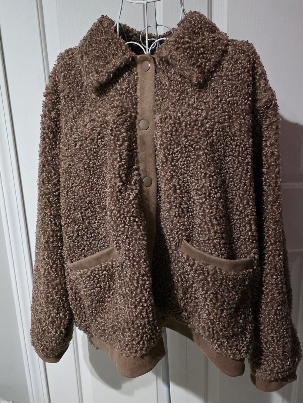 Falls Creek 3X Fuax Fur Teddy Button-Front Sherpa Jacket